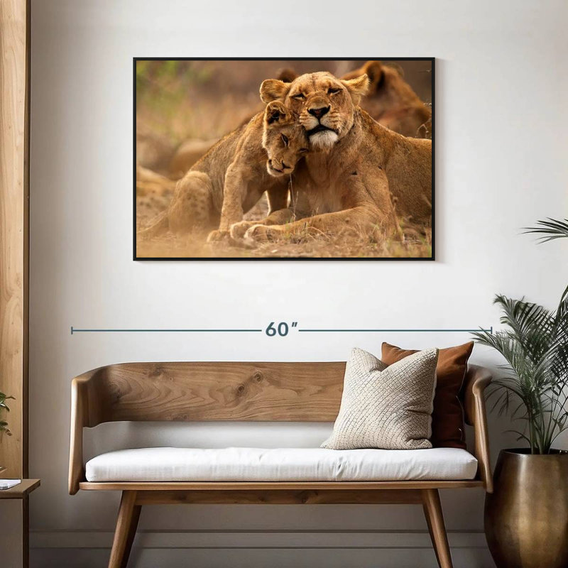 Brampt Lioness And Cub, 29" H x 43" W