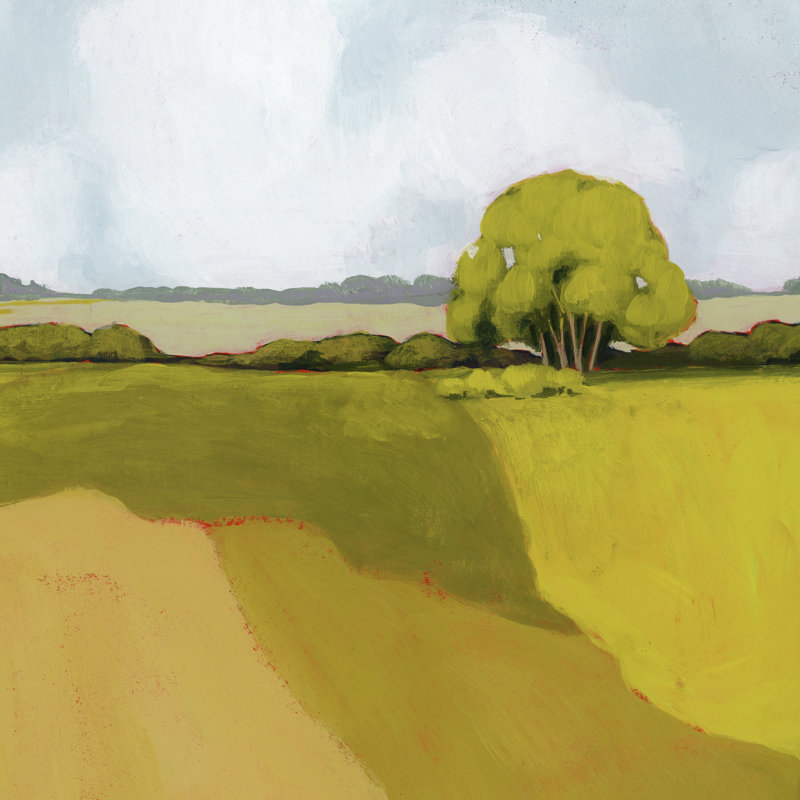«Sunkissed Solitude II», peinture sur toile, H 20 po x l 20 po
