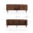 Corrigan Studio Mandea 63" American Walnut TV Stand Doors and Modern Cabinet for Large TVs Mid Century Modern