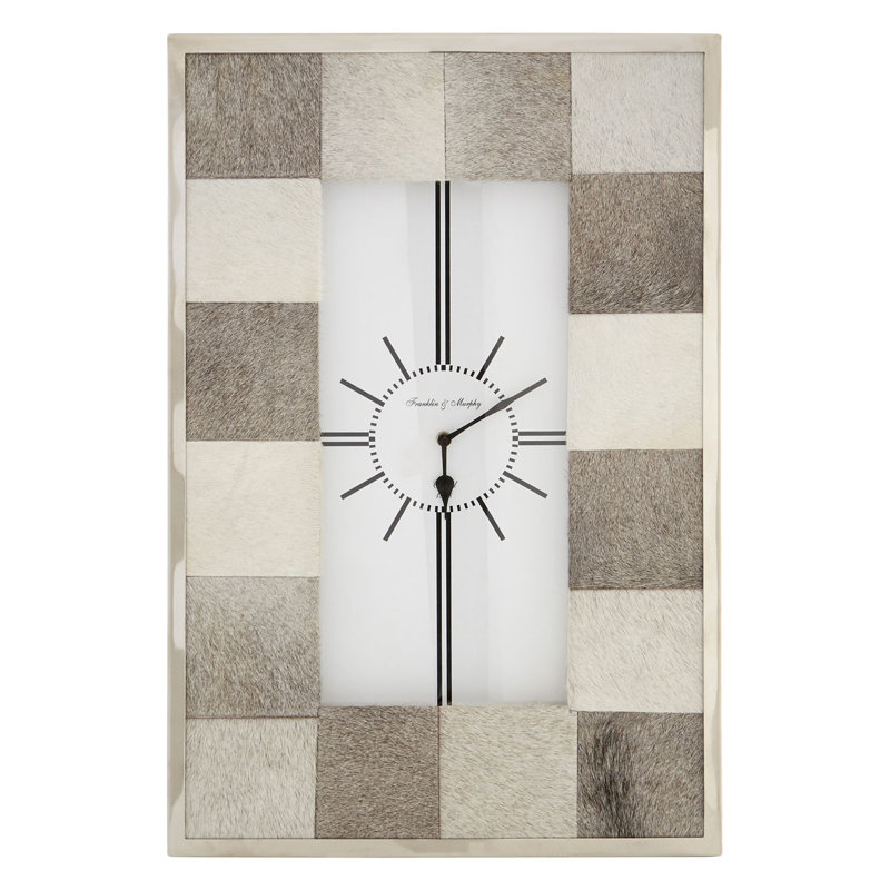Center Leather Wall Clock
