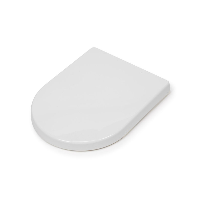 Croydex Wl610722H Telese D Shape Toilet Seat, White With Soft Close And Quick Release