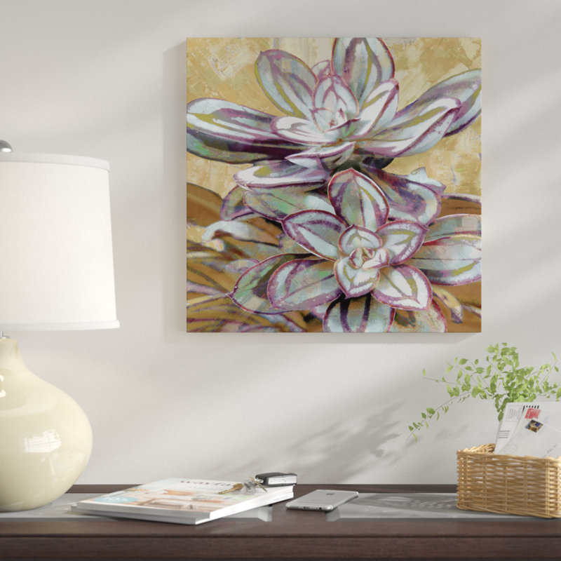 « succulent iv », impression sur toile, H 18 po x l 18 po x P 1,5 po, Pas de tapis, Toile tendue