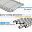 Yelena 90cm W Metal Shelving Unit with Wheels-106267443-106267442