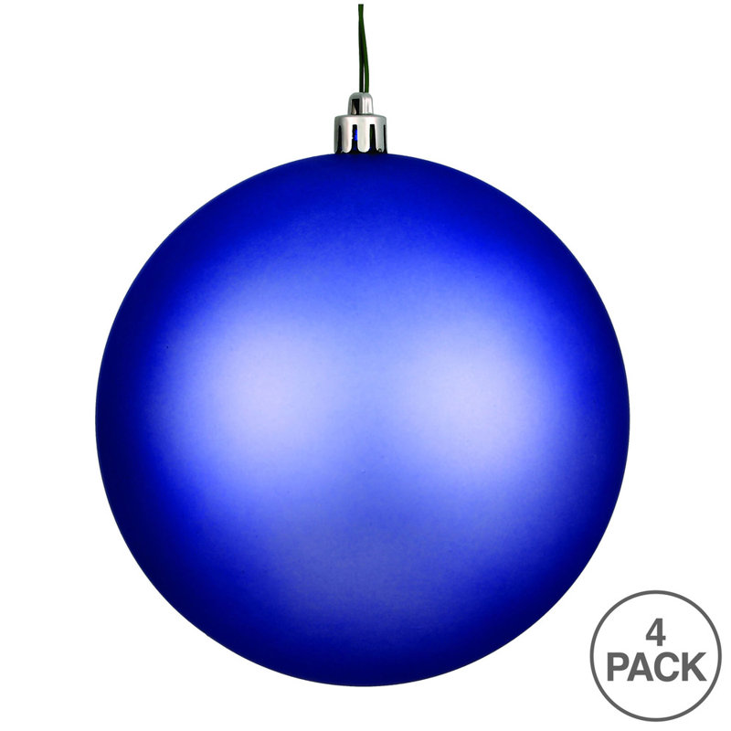 Ornement boule des Fêtes seulement, H 4,75 po x l 4,75 po x P 4,75 po, Pervenche