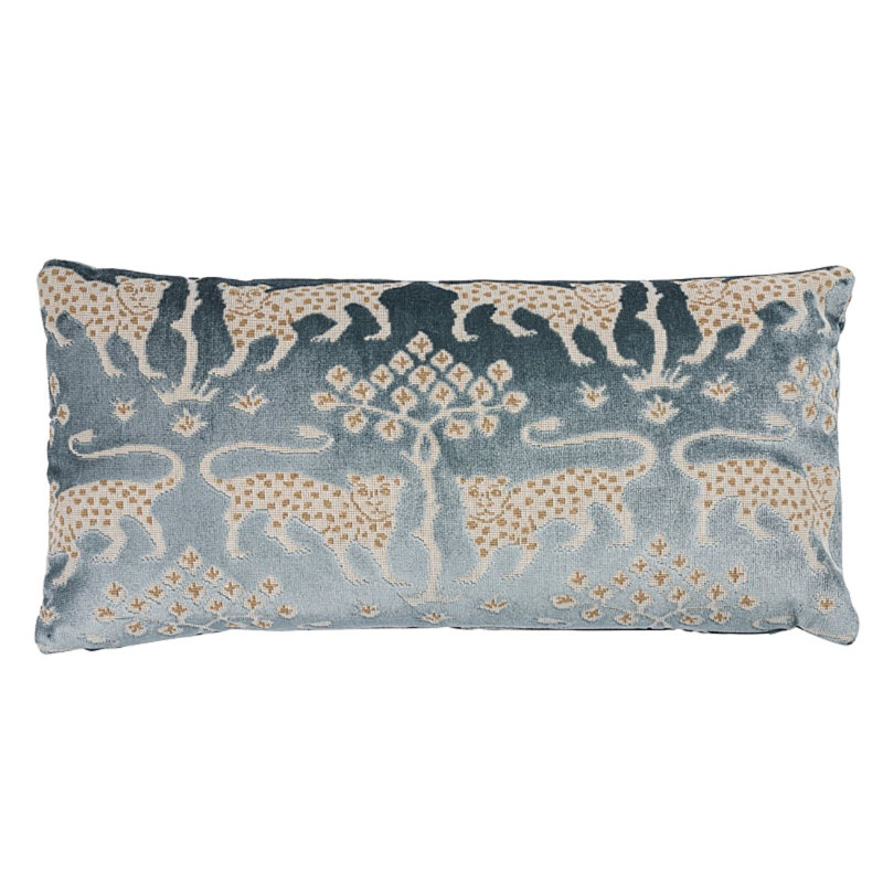 Woodland Leopard Velvet Pillow