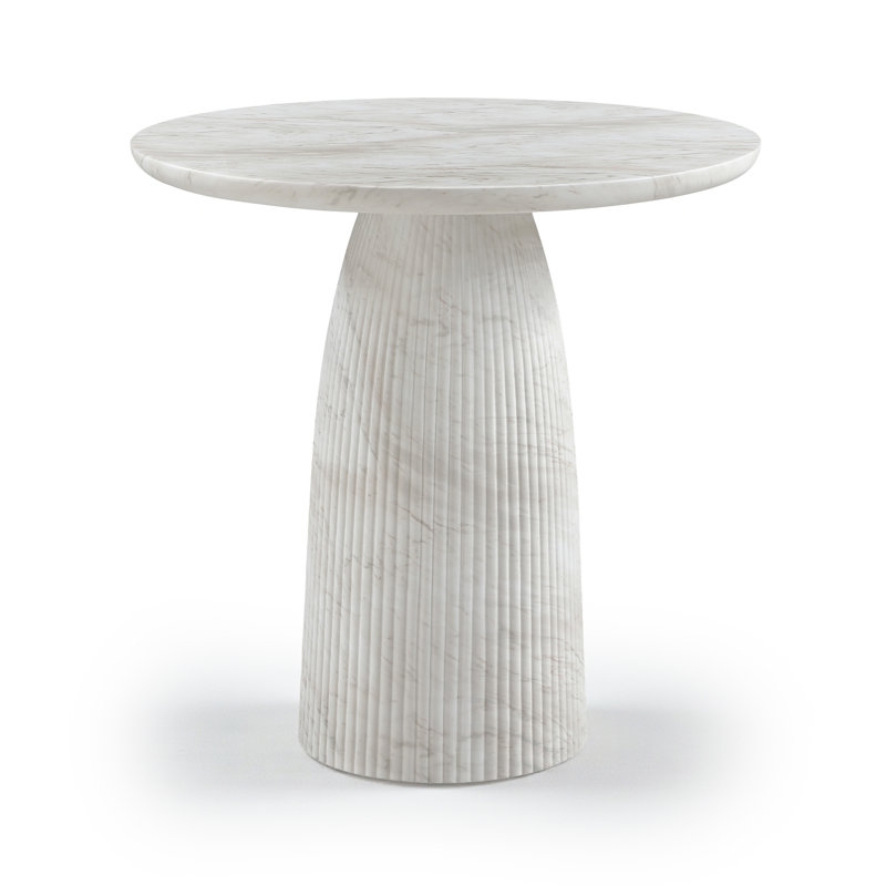 Table de hauteur comptoir intérieur / extérieur Palaghia, H 36 po x L 36 po x l 36 po, Blanc