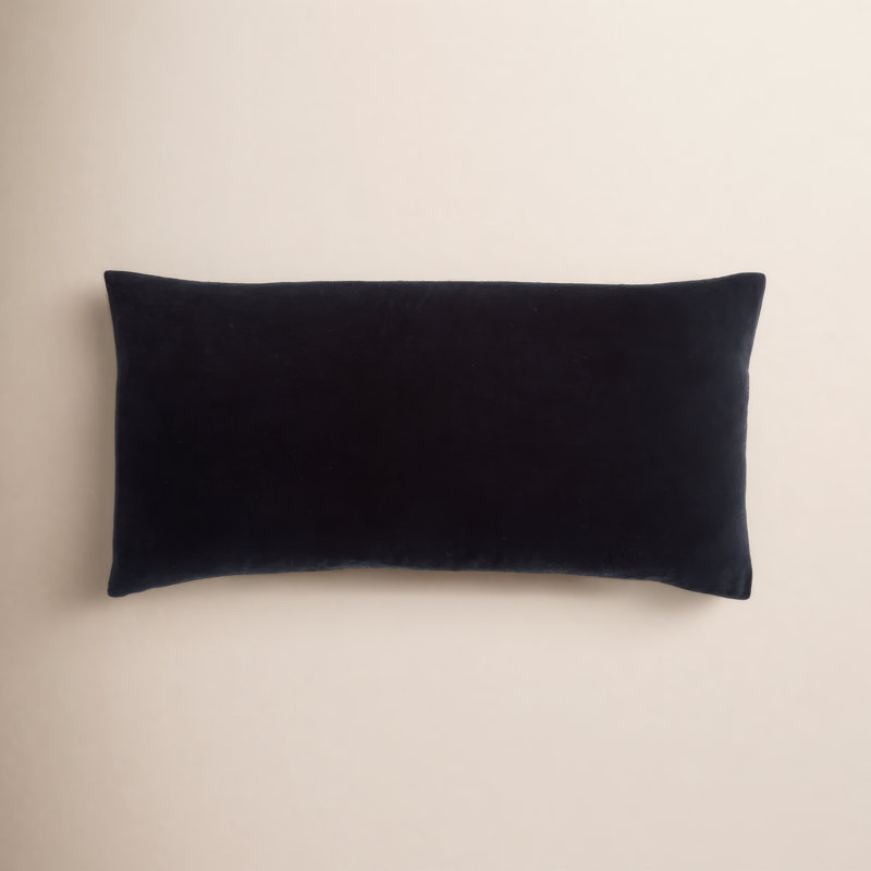 Coussin en coton Saxon, 12 po x 24 po, Inférieur