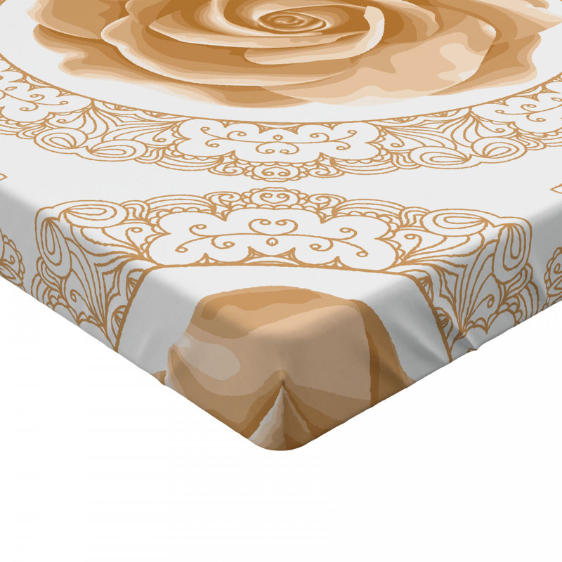 Microfiber Floral Fitted Sheet, Queen Fitted Sheet