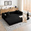 Canapé-lit modulaire convertible 77 po, canapé-lit en velours côtelé à assise profonde avec coussins amovibles pour appartement, salon et chambre d'amis-128973809