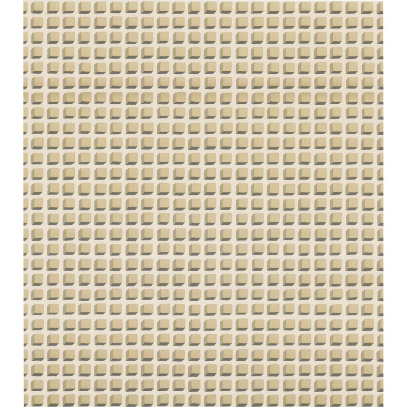 Geometric II Geometric Wallpaper Roll, Buff/Gold