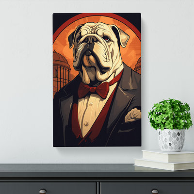 British Bulldog Art Deco Art - Print