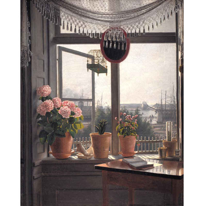 «View from the Artist's Window» par Martinus Rørbye - Art mural sur toile tendue avec châssis
