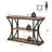 Narrow Console Table, 39.4" Small Entryway Table With Storage Shelves, 3-tier Industrial Sofa Table With Metal Frame For Living Room, Hallway, Foyer, Rustic Brown