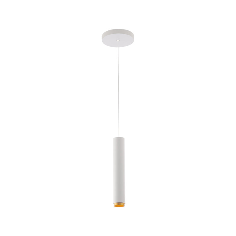 Luminaire suspendu à DEL 13,5 po Silo, Blanc / or, 2700