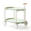 Chariot de rangement Moon pour espace de vie principal, chariot mobile nordique avec conception à deux couches, structure en T, style Artsy, ABS et acier q235