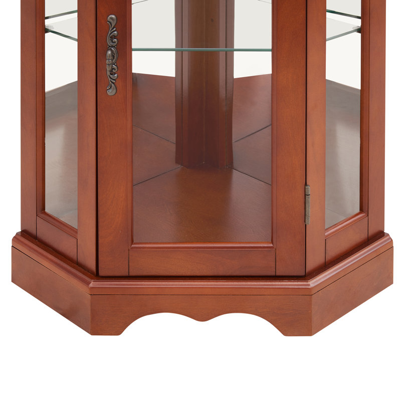 Corner Curio Cabinet, Cherry