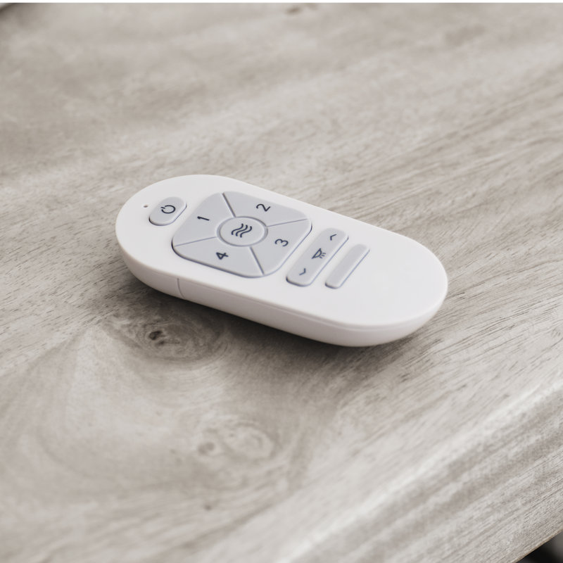 Rivers Ceiling Fan with LED Lights, Matte White with White Blades, 44"