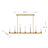 Fedler 13-Light Linear Chandelier in Warm Brass
