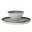 Ensembles d'assiettes et de bols Gibson Elite Coastal Forest, ensembles de vaisselle en grès 12 pièces, ensemble de plats à triple glacis réactif - gris et blanc crème-129099366