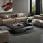Simple square marble coffee table set-1647627378
