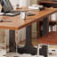 70,87 "brun + noir + bois massif rectangulaire transparent + fer + bureaux en acrylique-107397901
