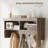 Coat Rack Shoe Bench Set with 8 Storage Cubbies, Rustic Brown