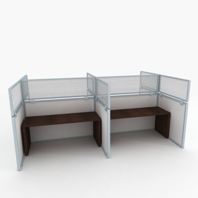 Polycarbonate Cubicle Mounted Privacy Panel with Small Bracket