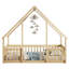 Lit en bois en forme de maison en bois avec clôture-1563204512-1563204525