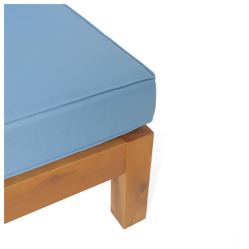 Ensemble de canapés 4 pièces BRAVA, bleu, Blue Cushion/Brown Frame