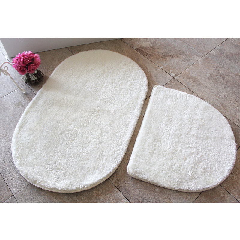 Telly 2 Piece Bath Rug Set, Ecru