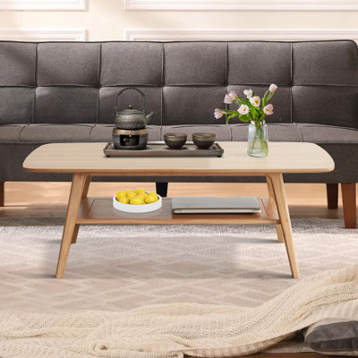Janeicia Solid Wood Coffee Table