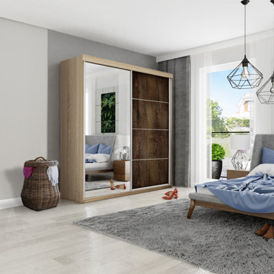 Bondfield 2 Door Solid + Manufactured Wood Wardrobe