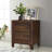 Anza Walnut 2-Drawer Nightstand Bedside Table