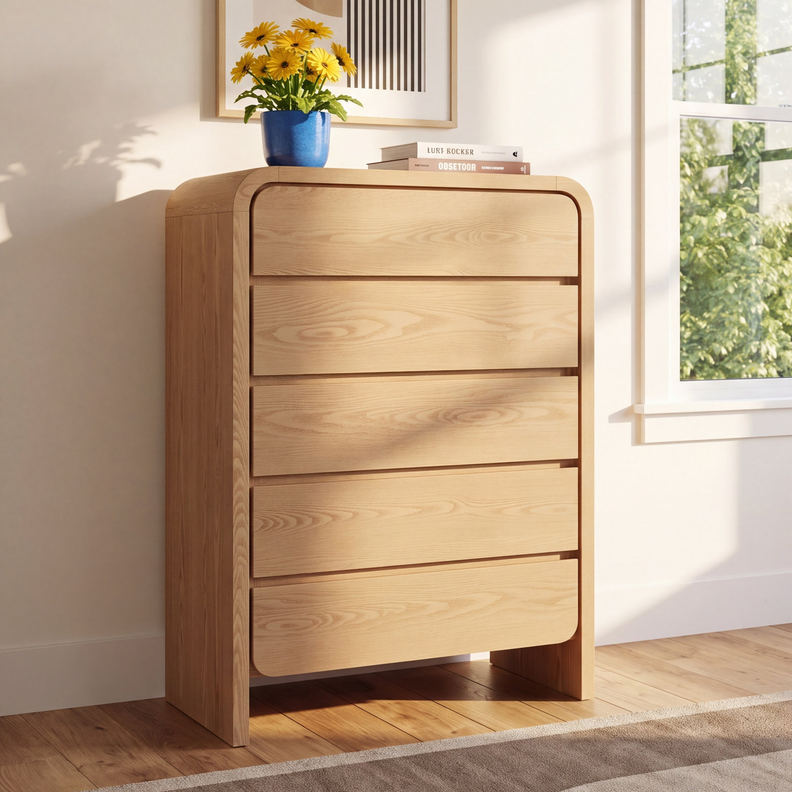 Nori 38" Mahogany Dresser, Timber