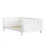 Lit plateforme simple en bois pour enfants, lit simple en bois à profil bas avec rails pour filles et garçons