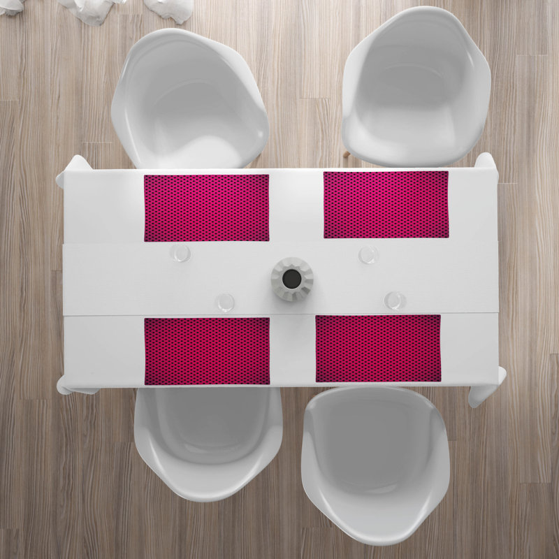 Polyester Polka Dots Rectangle Placemat