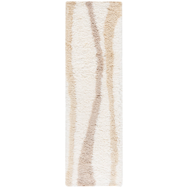 Tapis ivoire / beige Beare 469, Tapis de couloir 2 pi 3 po x 8 pi