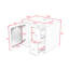 Ensemble de meuble-lavabo mural 24 po avec lavabo en céramique, 2 tiroirs et armoire en verre-114285709