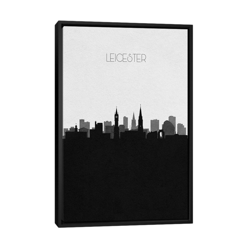 Leicester, England City Skyline by Ayse Deniz Akerman - Print on Canvas