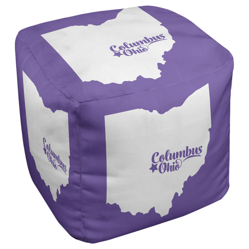Repose-pieds à cubes ohio columbus, Mauve