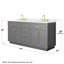 Meuble-lavabo double Beckett TK-99460209-124967966-99460208