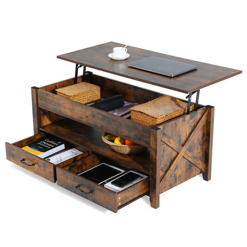 Table de bout Ethalind, Brun rustique, Brun rustique