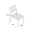 Eiland Side Chair - Carbon - Composite Cord Mocha - Set of 2 in , No Cushion
