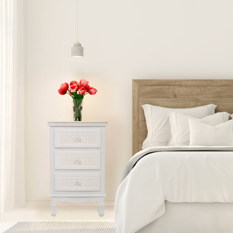 Glaze 38cm W Bedside Table