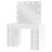 Nichalas Makeup Vanity Table Set with Lighting White
