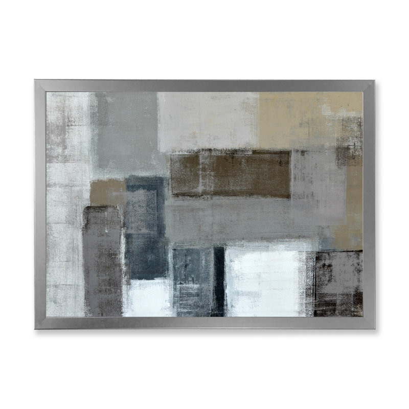 «Neutral Abstract Art», reproduction d'art sur toile encadrée, H 16 po x l 32 po x P 1 po