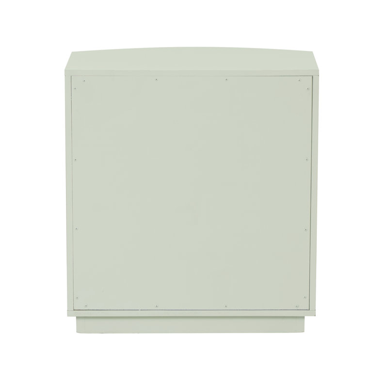Chantel 3 Drawer Nightstand White, Green