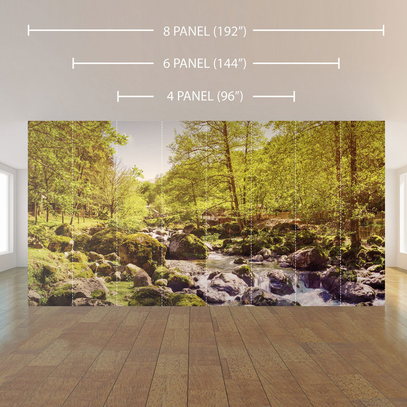 Panneau de papier peint Behling Forest Landscape, L 100,08 po x l 144 po