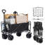 Chariot pliable pliable, chariot de chariot de plage de 3 pieds cubes avec roues tout-terrain