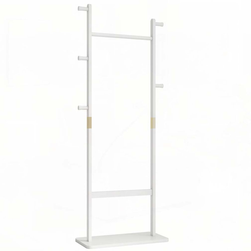 Portemanteau en bois massif, Blanc